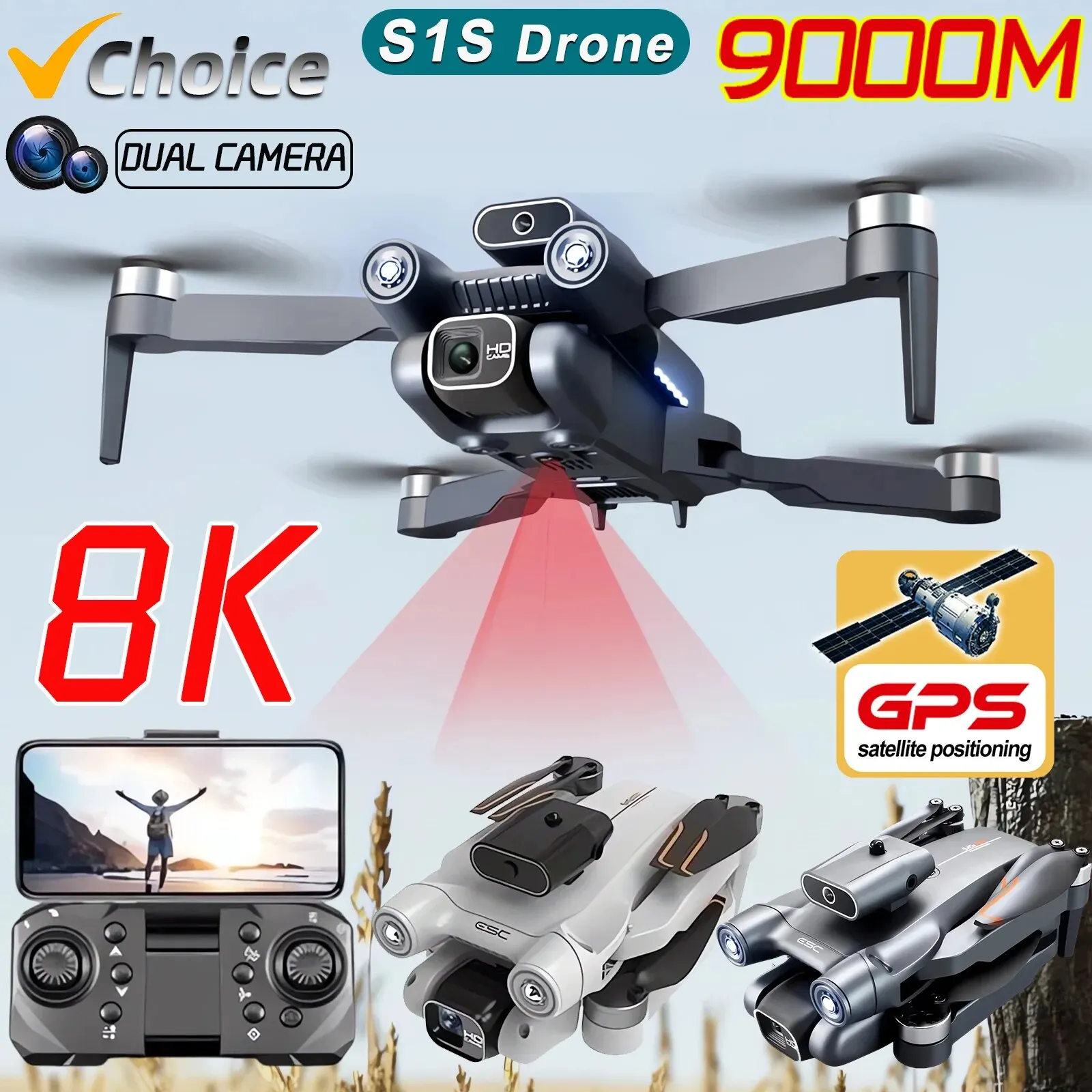 New S1S 5G GPS Drone Camera 8K - Drone Surveying 评论和价格