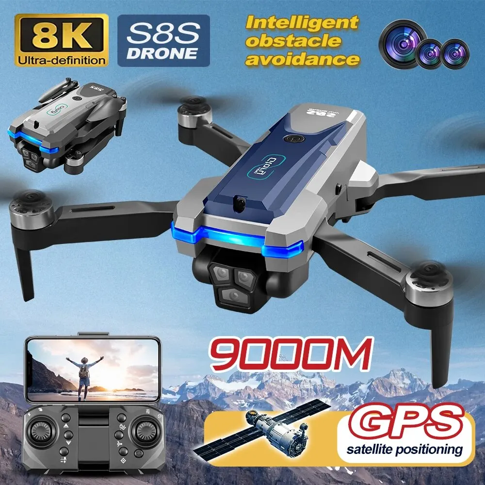 S8S GPS Drone 5G Wifi 8K HD Du - Drone Aerial Photography 评论和价格